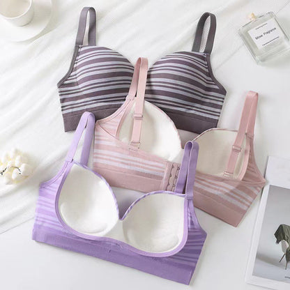 Soutien-gorge sans armatures confortable à rayures françaises (lot de 2)