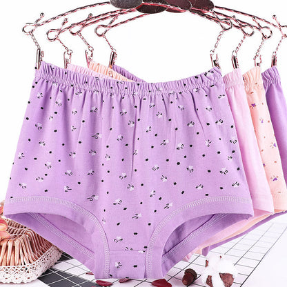 Culottes en pur coton à motif floral grande taille (lot de 4)