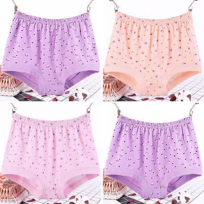 Culottes en pur coton à motif floral grande taille (lot de 4)