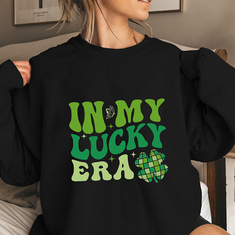 Sweat-shirt grande taille In My Lucky Era - Noir - 3XL - image 2