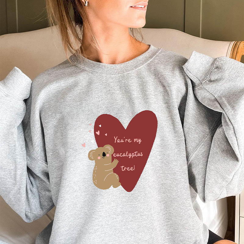 Sweat-shirt Koala Bear Heart grande taille - Gris clair - 3XL - image 1