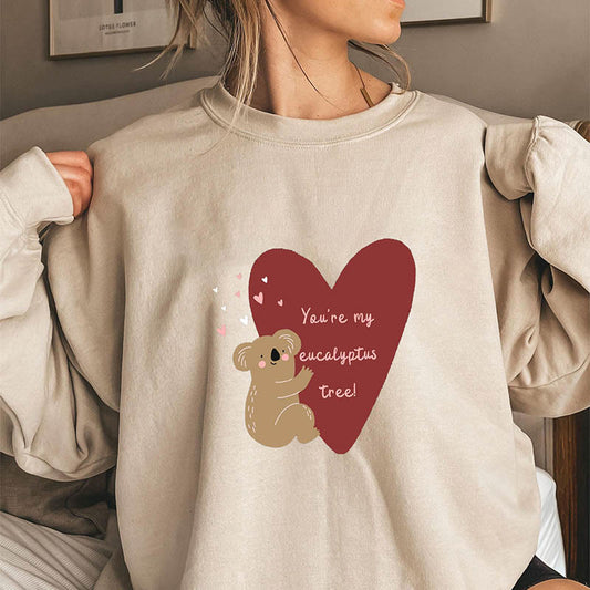 Sweat-shirt Koala Bear Heart grande taille - Kaki - 3XL - image 0