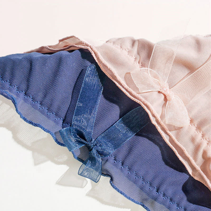 Culotte transparente taille haute sexy en dentelle grande taille (lot de 3)