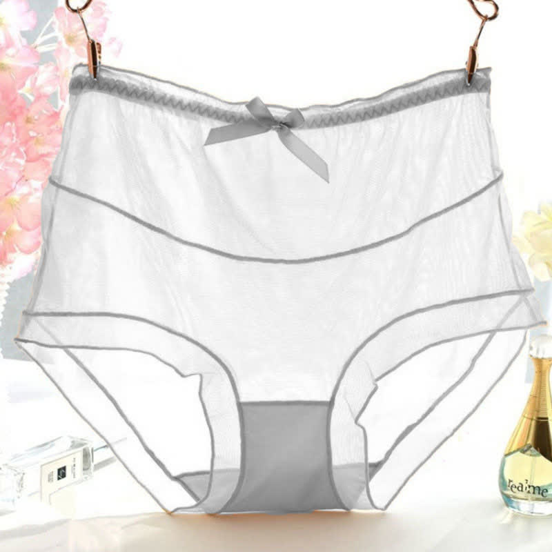 Culotte transparente taille haute sexy en dentelle grande taille (lot de 3)