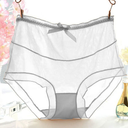 Culotte transparente taille haute sexy en dentelle grande taille (lot de 3)