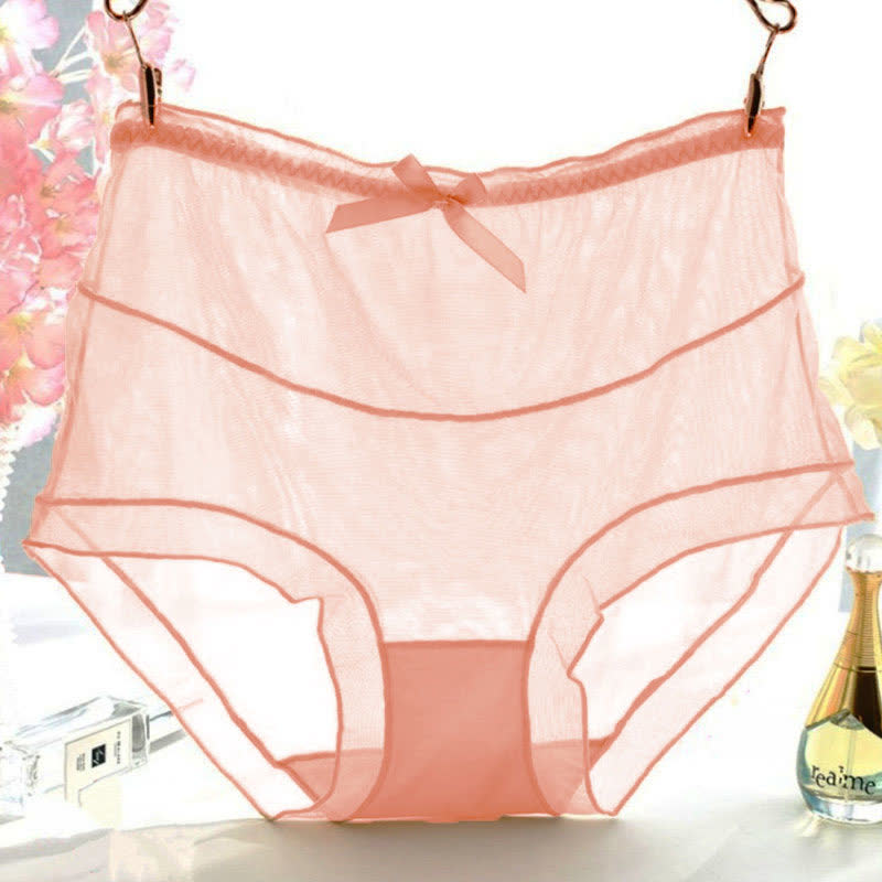 Culotte transparente taille haute sexy en dentelle grande taille (lot de 3)