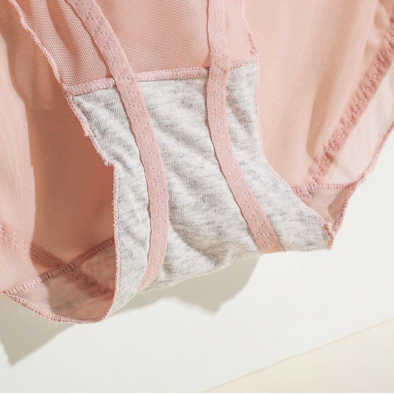 Culotte transparente taille haute sexy en dentelle grande taille (lot de 3)