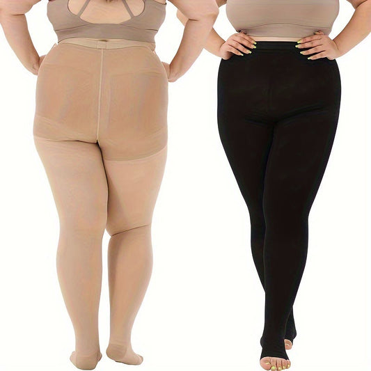 Collants de compression médicaux sans orteils grande taille (15-20 mmHg) - image 1