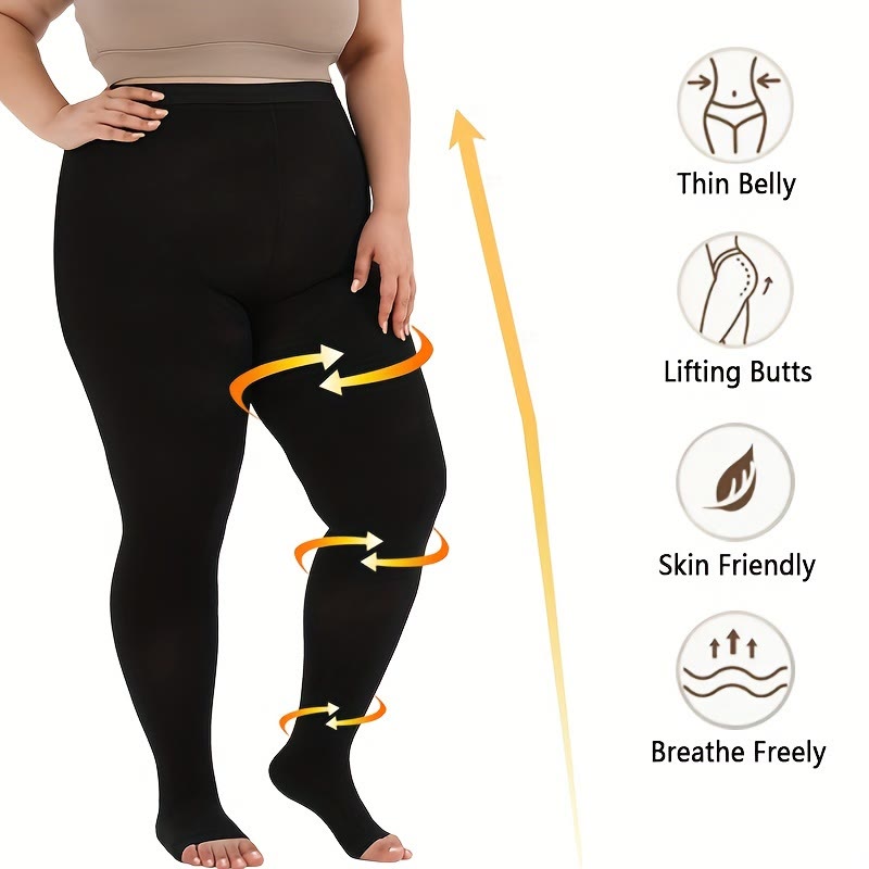 Collants de compression médicaux sans orteils grande taille (15-20 mmHg) - image 3