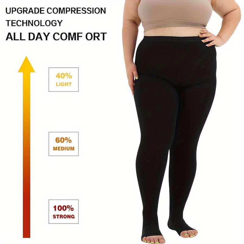 Collants de compression médicaux sans orteils grande taille (15-20 mmHg) - image 4