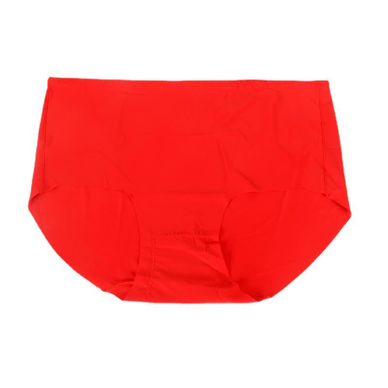 Culottes en soie glacée taille mi-haute sans coutures, entrejambe en coton, grande taille (lot de 3)