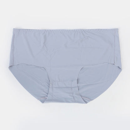 Culottes en soie glacée taille mi-haute sans coutures, entrejambe en coton, grande taille (lot de 3)
