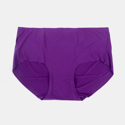 Culottes en soie glacée taille mi-haute sans coutures, entrejambe en coton, grande taille (lot de 3)