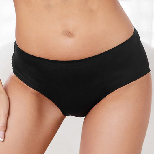 Culottes en soie glacée taille mi-haute sans coutures, entrejambe en coton, grande taille (lot de 3)