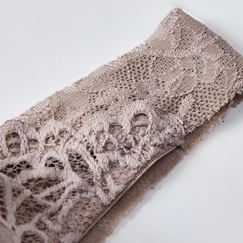 Soutien-gorge sexy sans armatures en dentelle grande taille avec fermeture éclair sur le devant