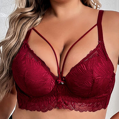 Soutien-gorge push-up à armatures en dentelle grande taille