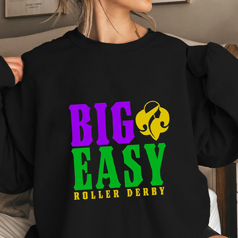 Sweat-shirt Roller Derby grande taille Big Easy - Noir - 3XL - image 2