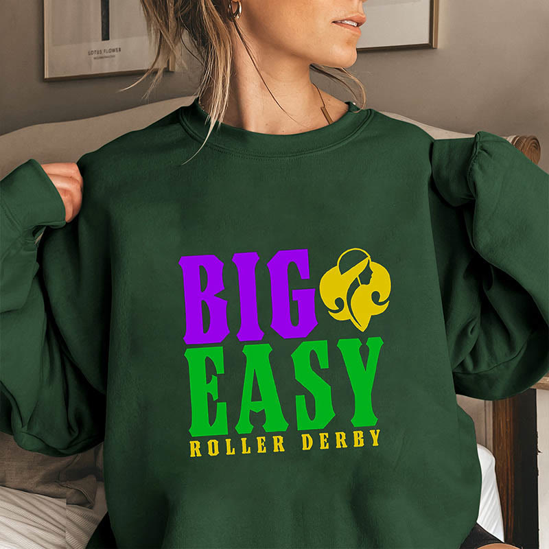 Sweat-shirt Roller Derby grande taille Big Easy - Vert foncé - 3XL - image 4