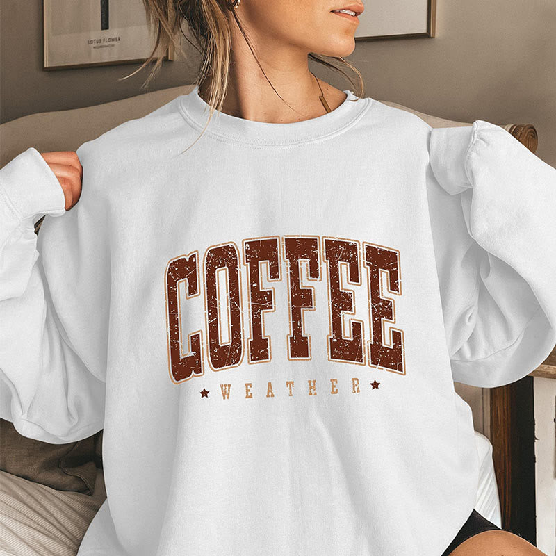 Sweat-shirt grande taille pour temps de café - Blanc - 3XL - image 3