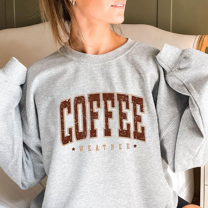 Sweat-shirt grande taille pour temps de café - Gris clair - 3XL - image 1