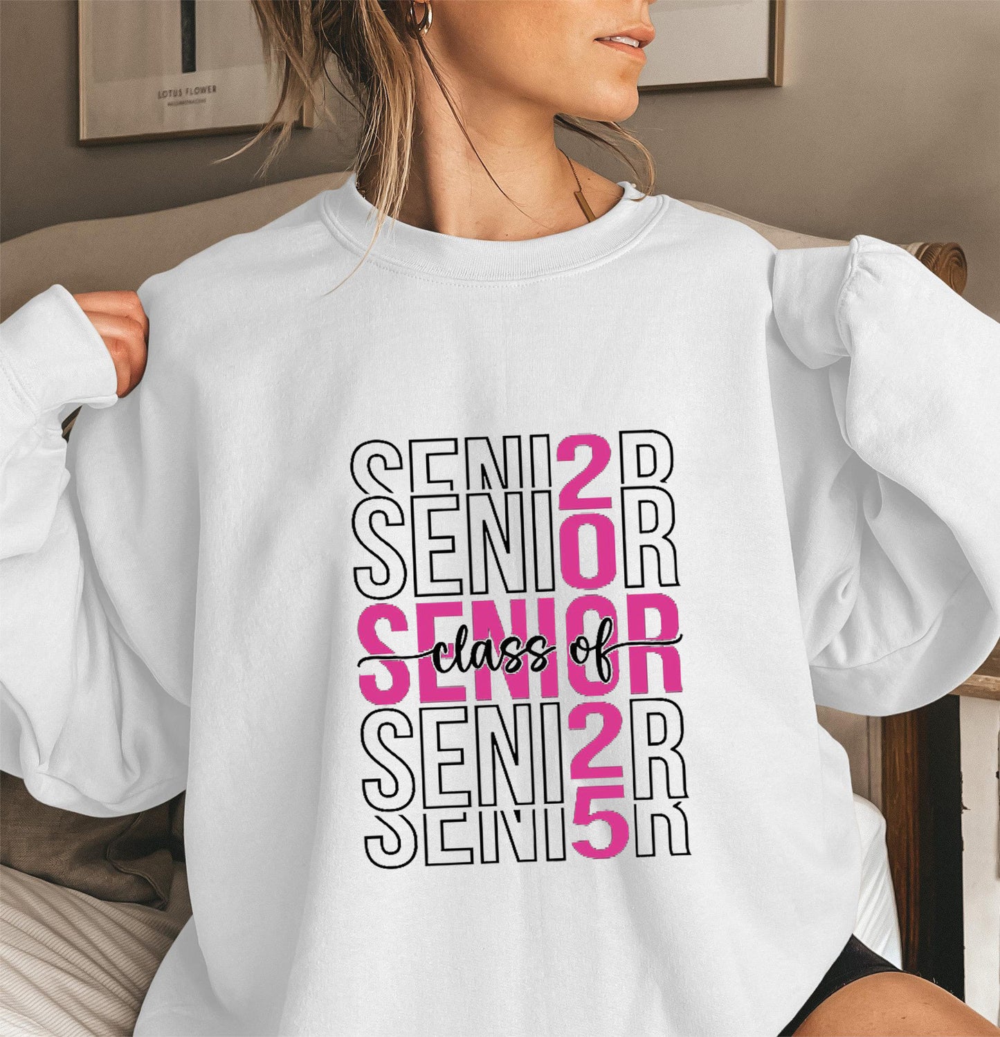 Sweat-shirt grande taille pour classe de terminale - Blanc - 3XL - image 3