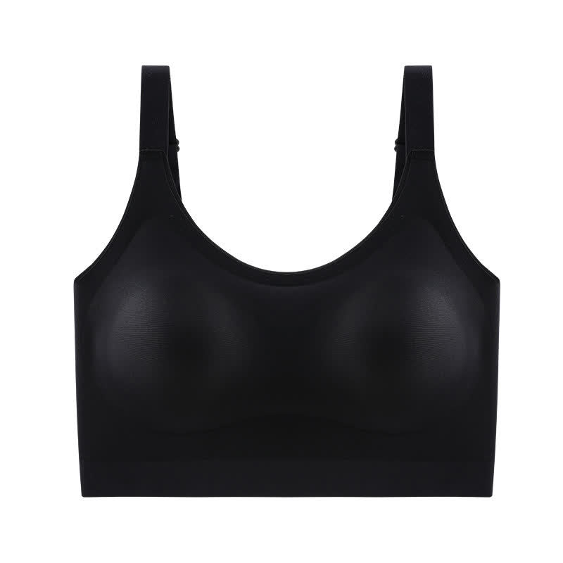 Soutien-gorge sans armatures grande taille à bretelles croisées dans le dos sans coutures