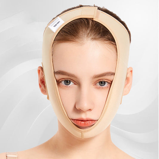 Coiffe post-opératoire en V pour modeler le visage
