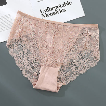 Culottes sexy taille haute en dentelle semi-transparente grande taille (lot de 3)