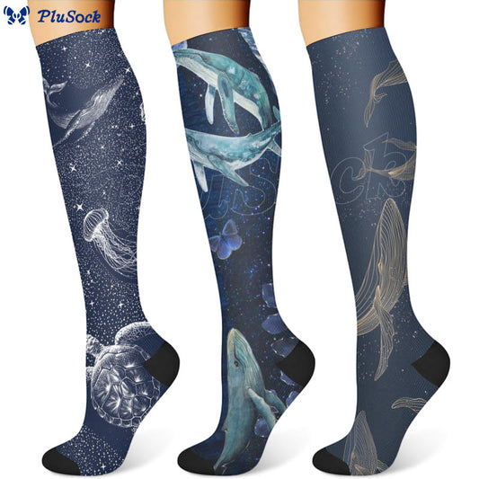 Chaussettes de compression ciel étoilé (3 paires) - image 1