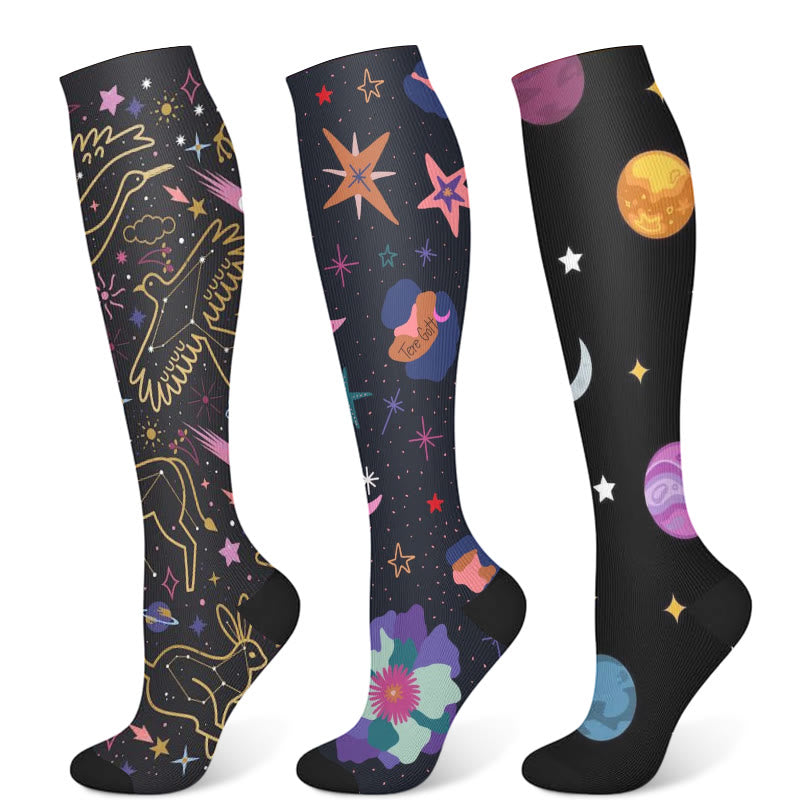 Chaussettes de compression Universe Planet (3 paires)