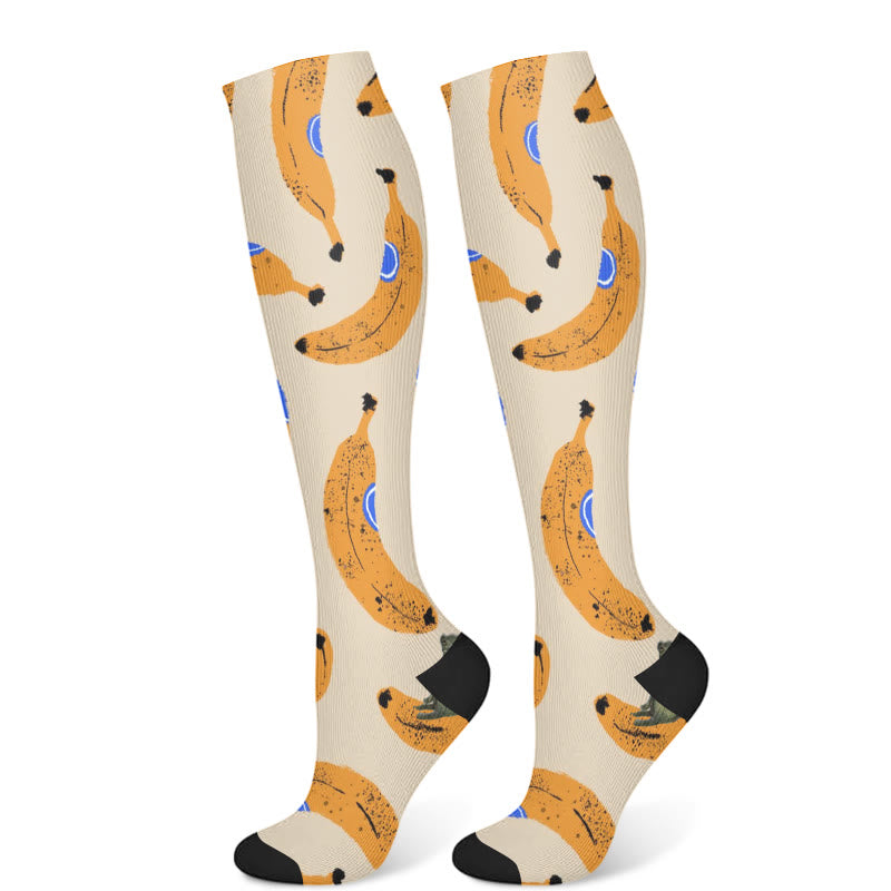 Chaussettes de compression Kiwi, banane et orange (3 paires) - Banane (1 paire) - S/M - image 7