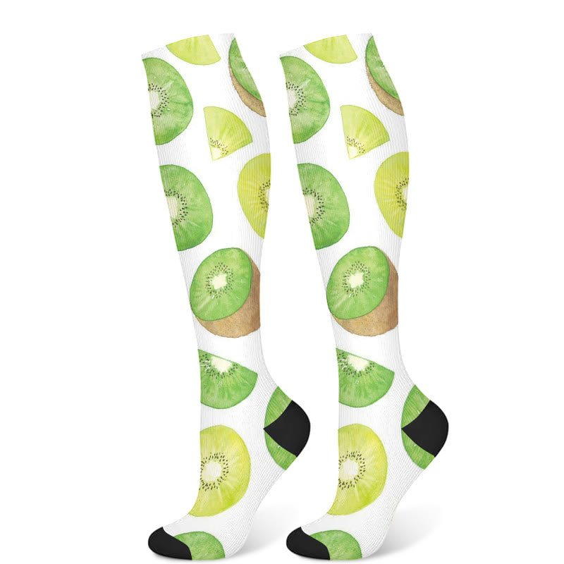 Chaussettes de compression Kiwi, banane et orange (3 paires) - Kiwi (1 paire) - S/M - image 5