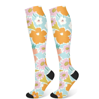 Chaussettes de compression à fleurs (3 paires) - C (1 paire) - S/M - image 5