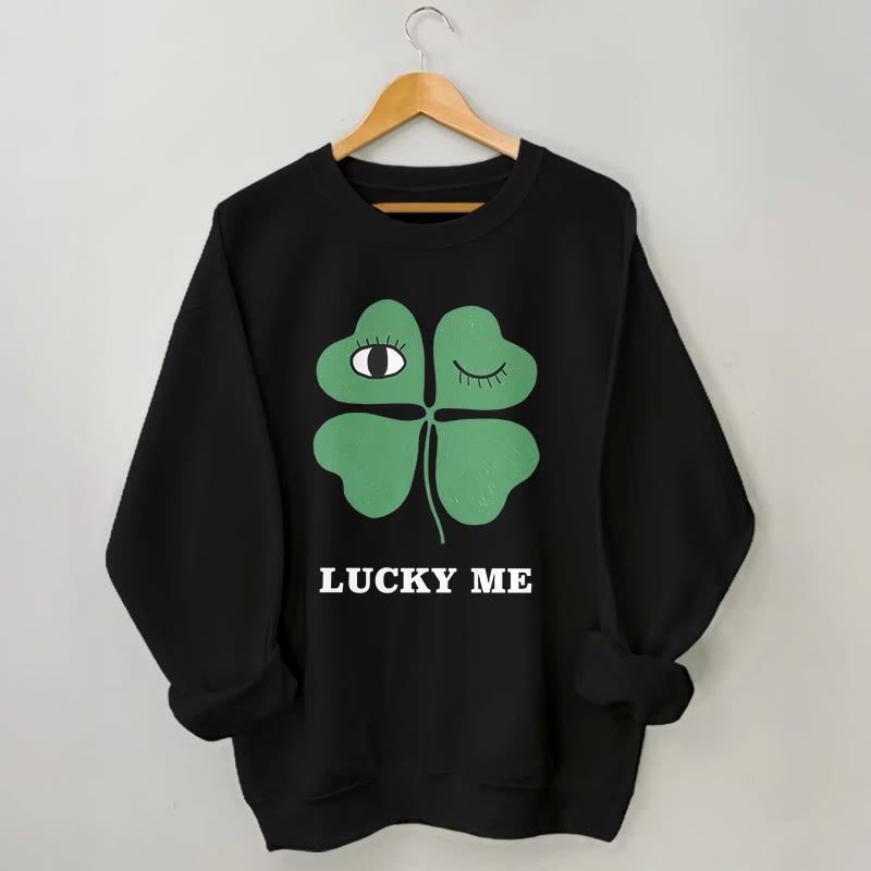 Sweat-shirt Lucky Me grande taille - Noir - 3XL - image 3
