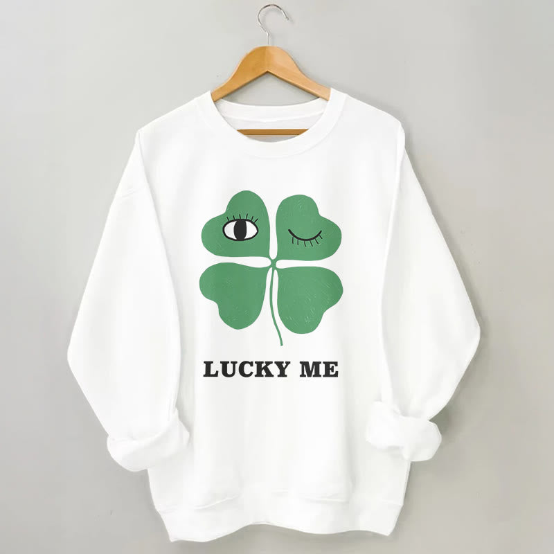 Sweat-shirt Lucky Me grande taille - Blanc - 3XL - image 4