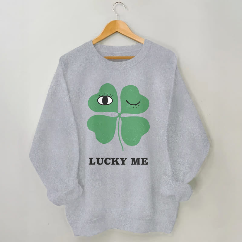 Sweat-shirt Lucky Me grande taille - Gris - 3XL - image 1