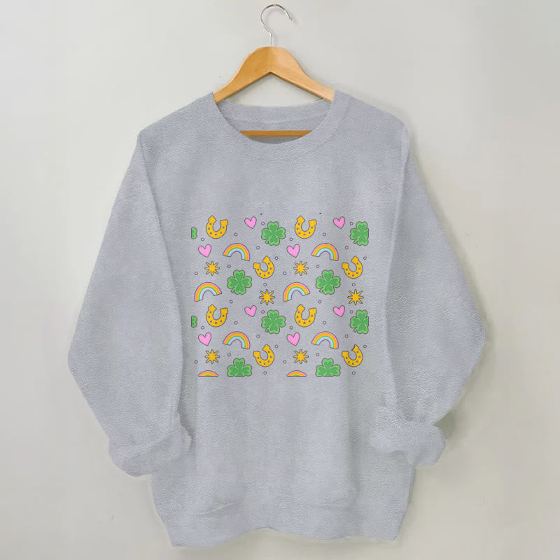 Sweat-shirt rose à cœur grande taille - Gris - 3XL - image 1