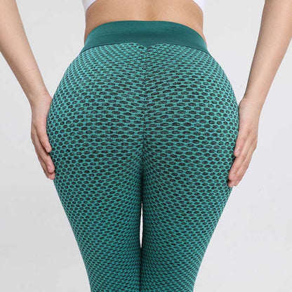 Legging de yoga et fitness taille haute à motif nid d'abeille - image 6