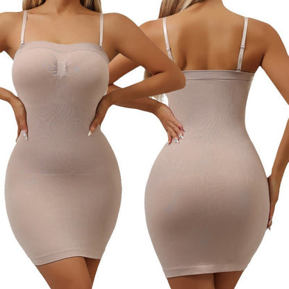 Jupe une pièce sexy sans coutures avec bretelles