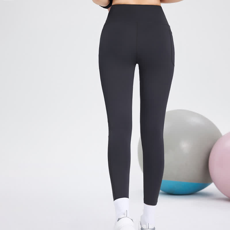 Legging de yoga grande taille à taille haute et coutures en maille - image 5