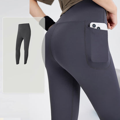 Legging de yoga grande taille à taille haute et coutures en maille - Gris - 4XL - image 3