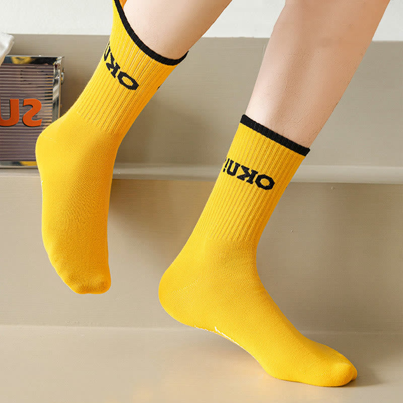 Chaussettes classiques à mots de couleur (5 paires) - image 1