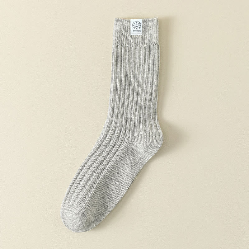 Chaussettes décontractées françaises grande taille (5 paires) - Gris clair - EU43-48 (US9-13) - image 8