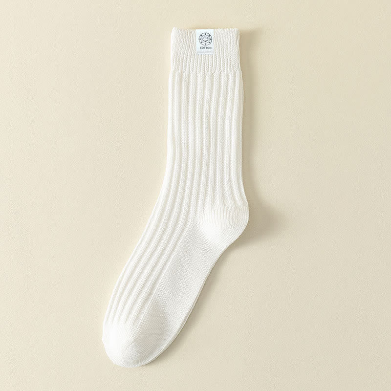 Chaussettes décontractées françaises grande taille (5 paires) - Blanc - EU43-48 (US9-13) - image 9
