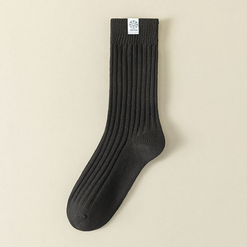 Chaussettes décontractées françaises grande taille (5 paires) - Noir - EU43-48 (US9-13) - image 10
