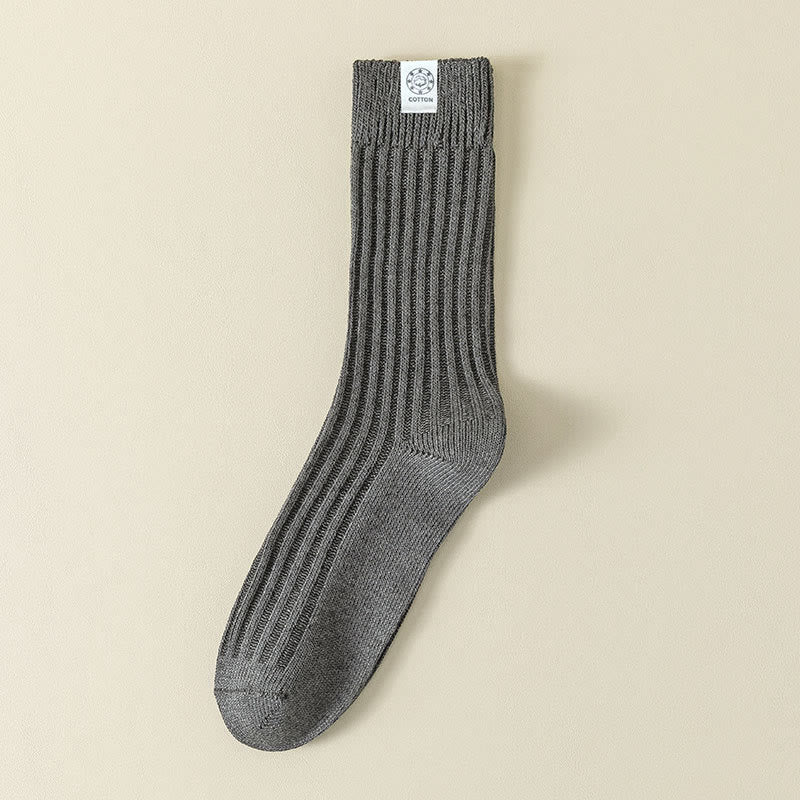 Chaussettes décontractées françaises grande taille (5 paires) - Gris foncé - EU43-48 (US9-13) - image 7