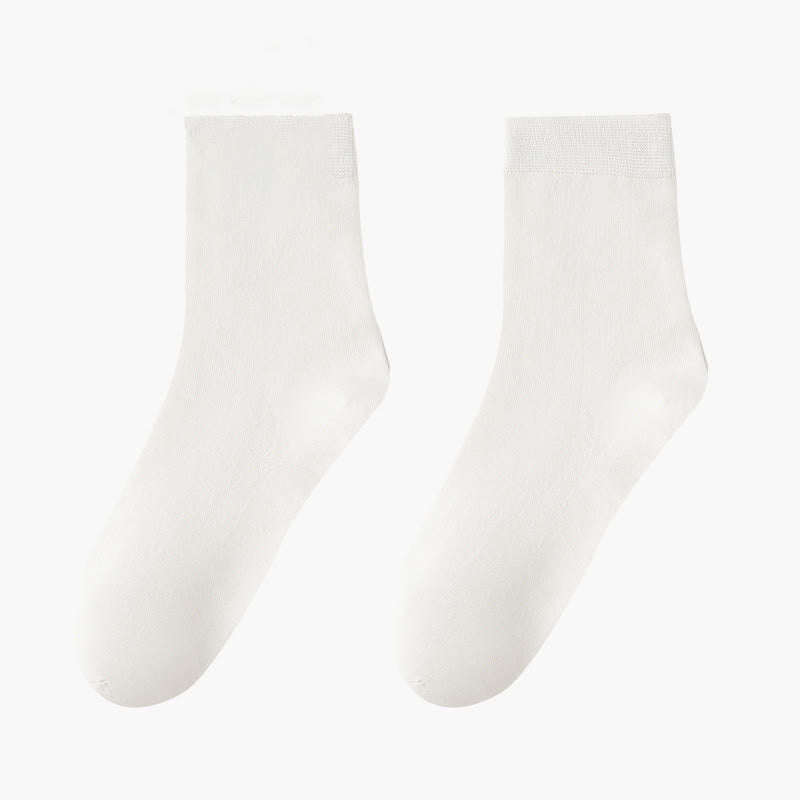 Chaussettes courtes respirantes et douces pour la peau (8 paires) - Blanc - EU42-48 (US8.5-13) - image 9