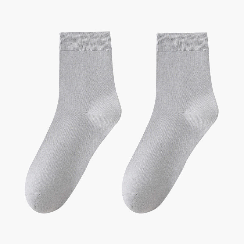 Chaussettes courtes respirantes et douces pour la peau (8 paires) - Gris clair - EU42-48 (US8.5-13) - image 7