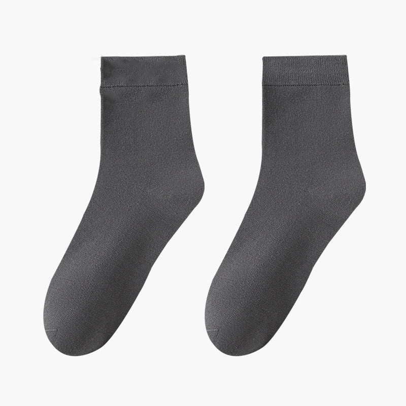 Chaussettes courtes respirantes et douces pour la peau (8 paires) - Gris foncé - EU42-48 (US8.5-13) - image 6