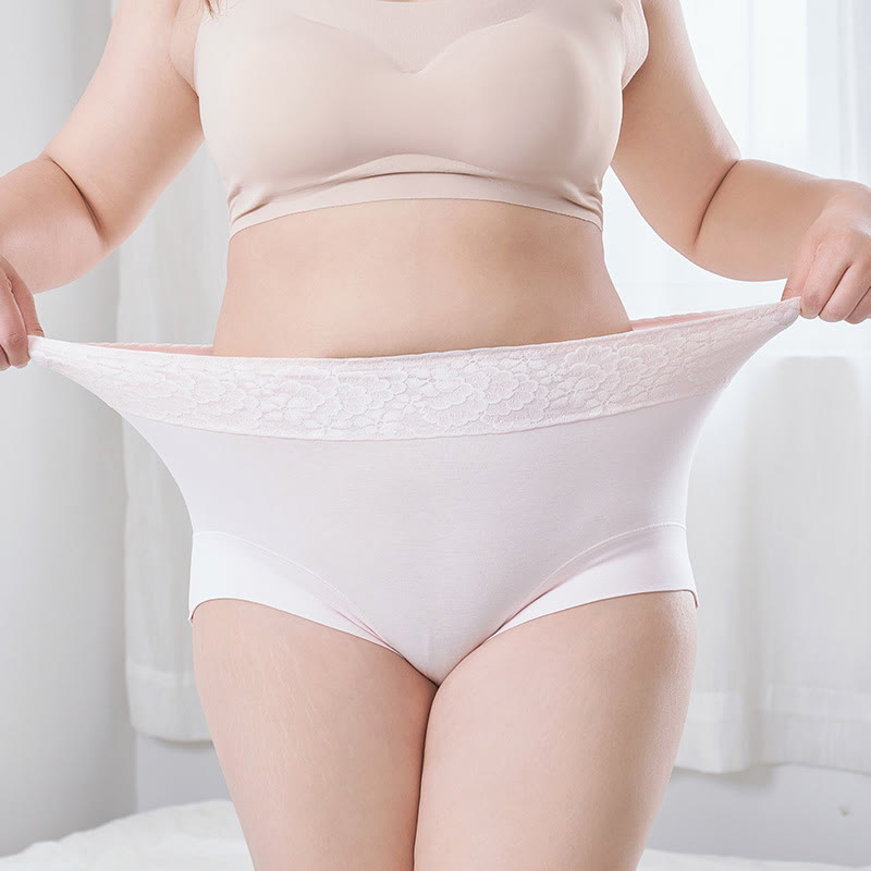 Culotte en coton et dentelle grande taille (lot de 2)